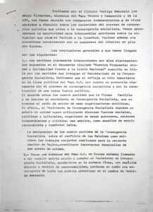 Comunicado del MAPU Obrero y Campesino en Europa