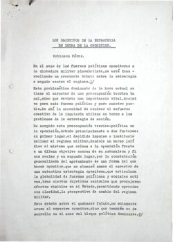 Los objetivos de la estrategia de lucha de la oposición