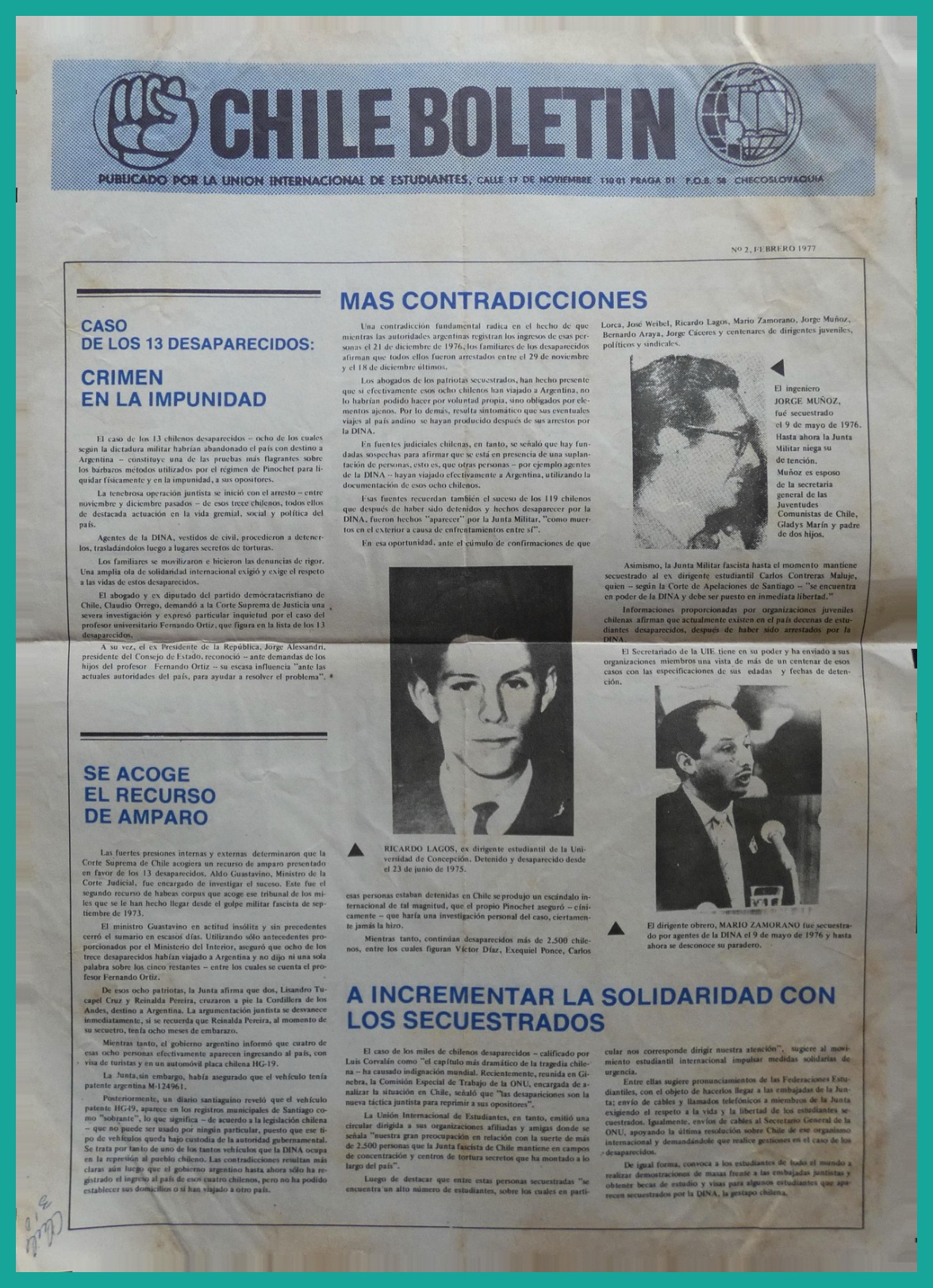 Chile Boletín / Chile Bulletin nº 2 (1977)