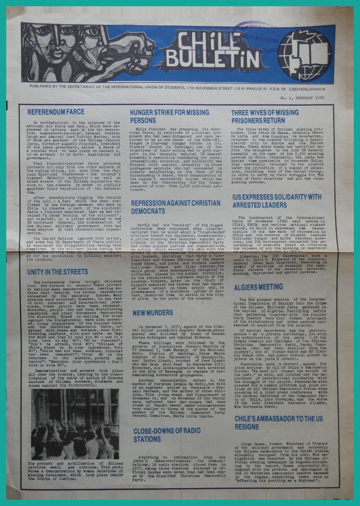 Chile Boletín / Chile Bulletin nº 2 (1978)