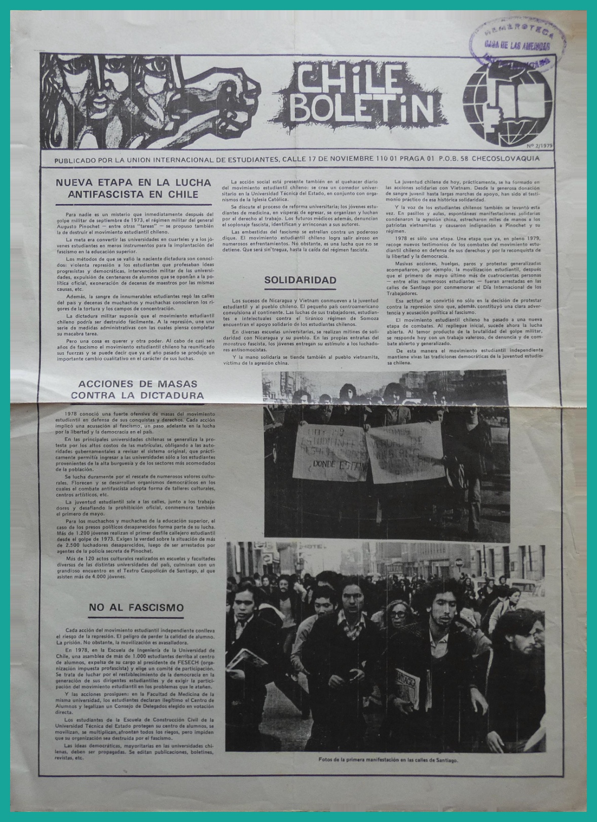 Chile Boletín / Chile Bulletin nº 2 (1979)