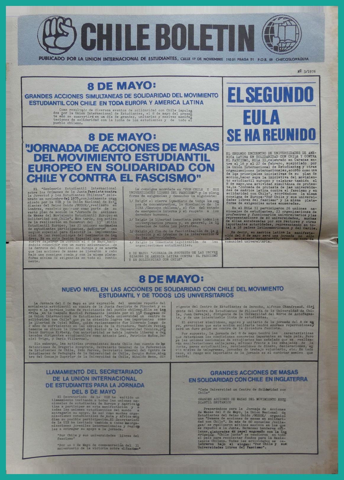 Chile Boletín / Chile Bulletin nº 3 (1976)