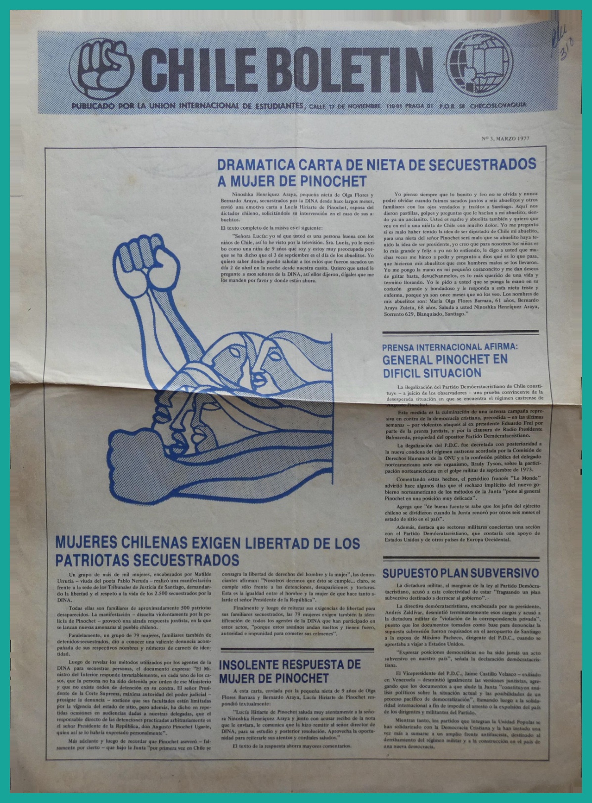 Chile Boletín / Chile Bulletin nº 3 (1977)