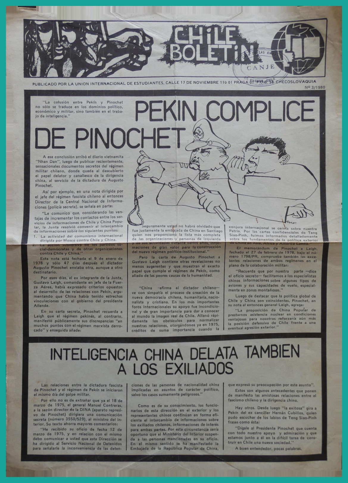 Chile Boletín / Chile Bulletin nº 3 (1980)