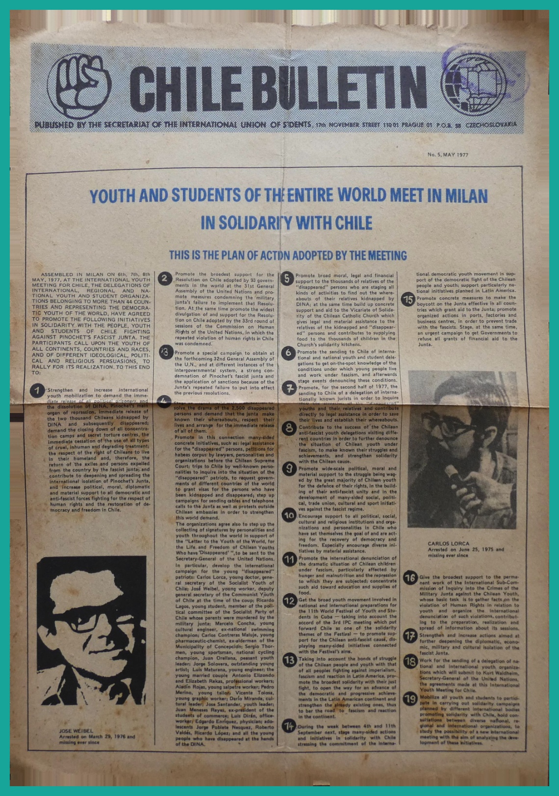 Chile Boletín / Chile Bulletin nº 5 (1977)