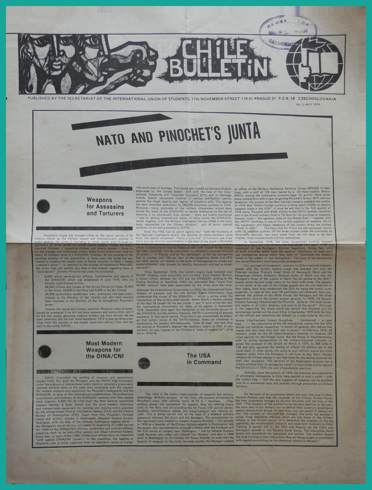 Chile Boletín / Chile Bulletin nº 5 (1978)