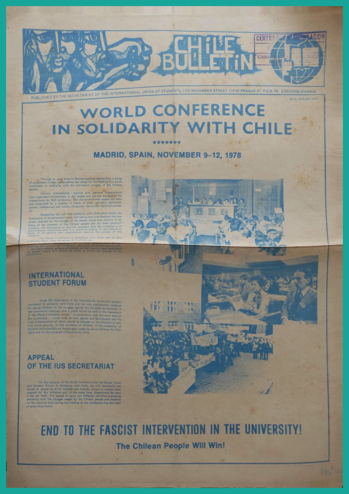 Chile Boletín / Chile Bulletin nº 8 (1978)