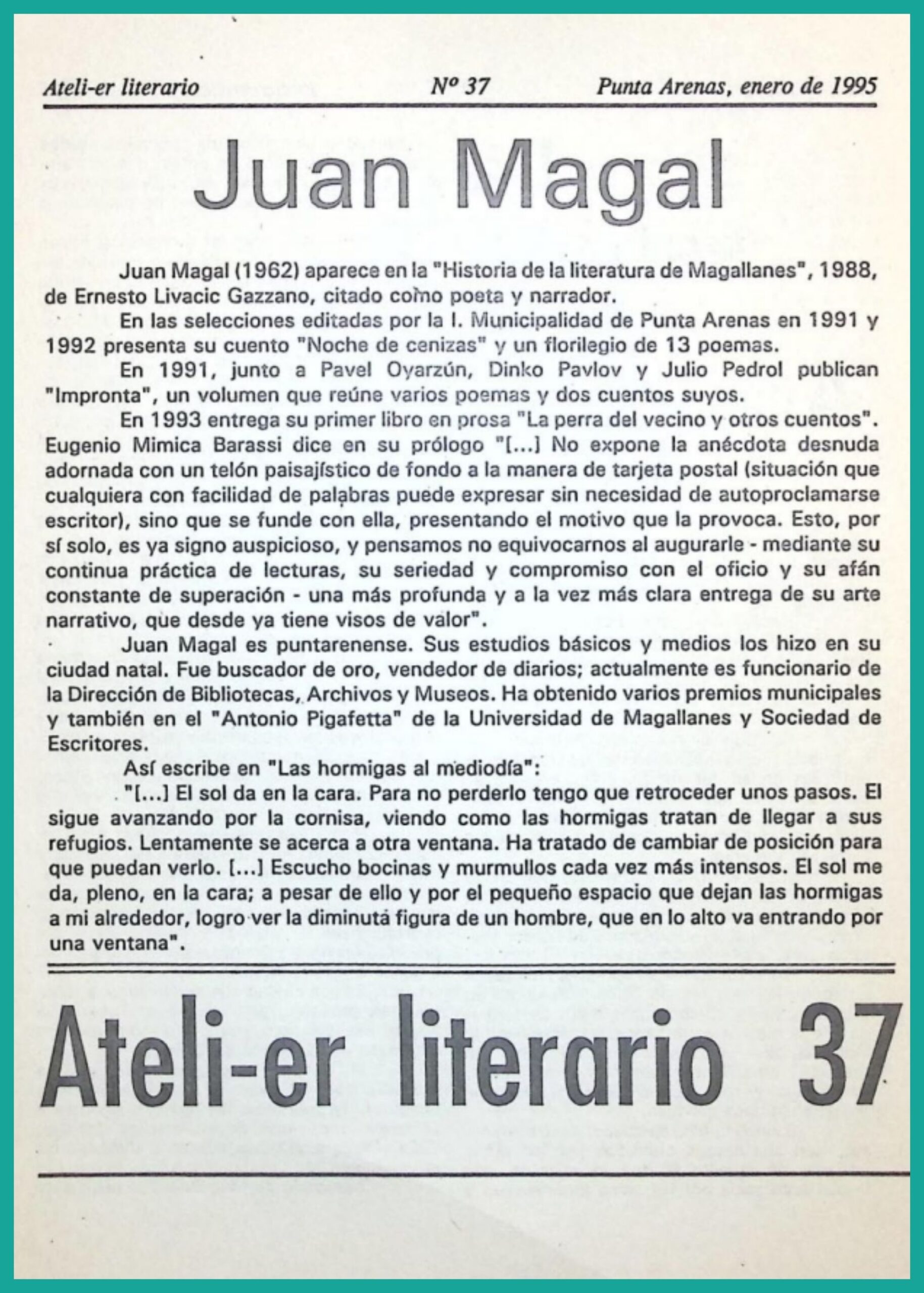 Ateli-er literario nº 37