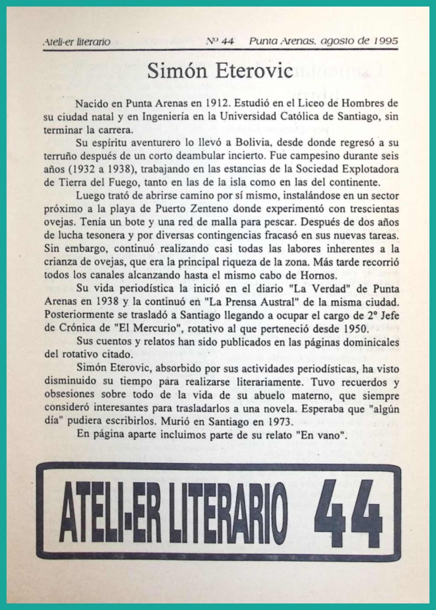 Ateli-er literario nº 44