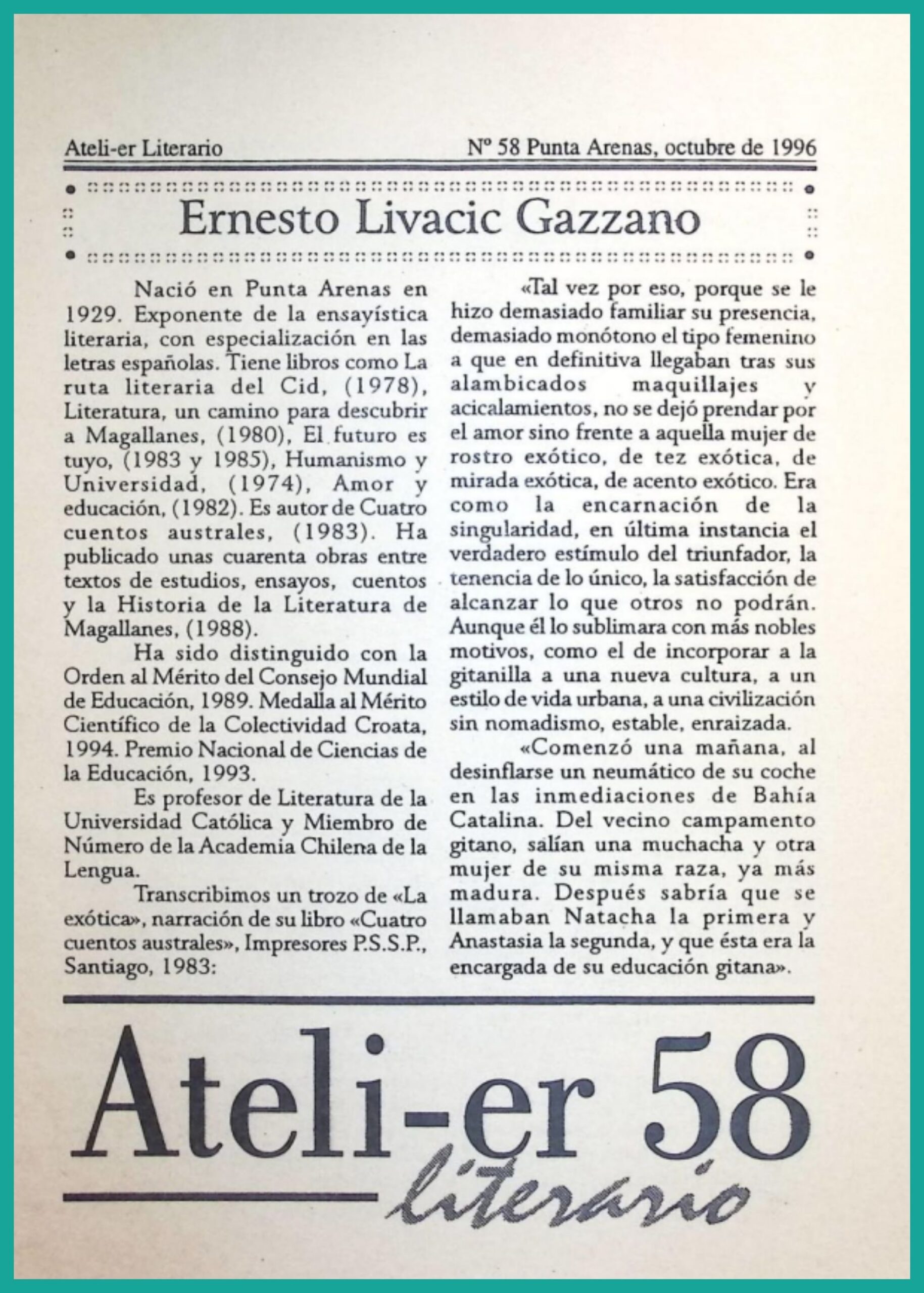 Ateli-er literario nº 58