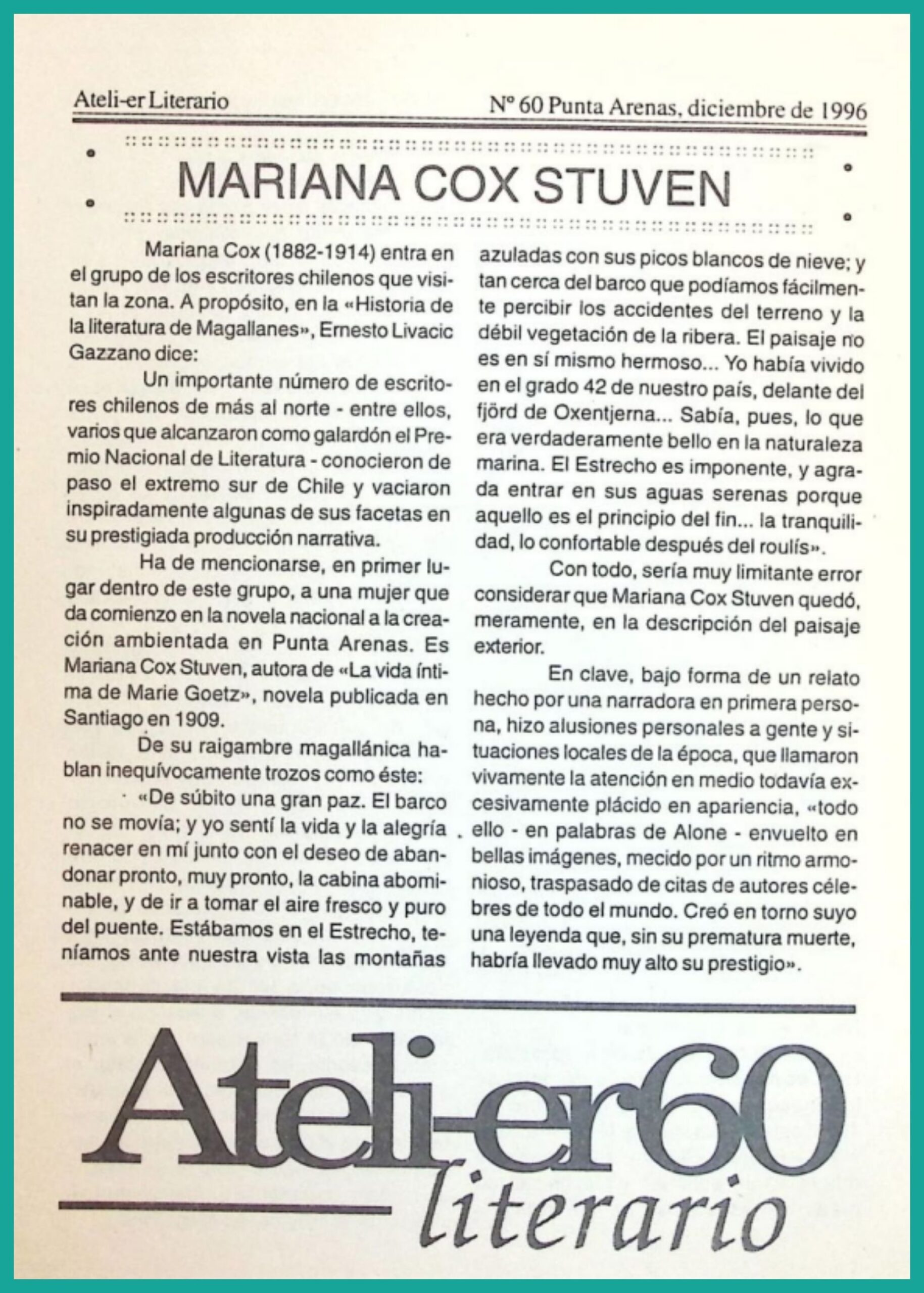 Ateli-er literario nº 60