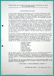 Resoluciones del Segundo Pleno del Partido Socialista de Chile en la Clandestinidad