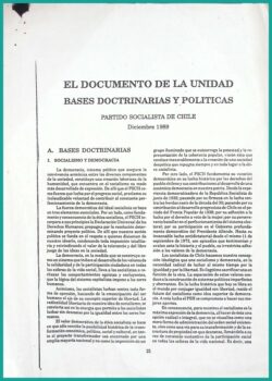 El documento de la Unidad. Bases doctrinarias y políticas